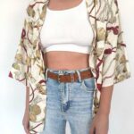 damskie kimono w muszle i rozgwiazdy w kolorze ecru