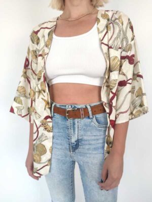 damskie kimono w muszle i rozgwiazdy w kolorze ecru